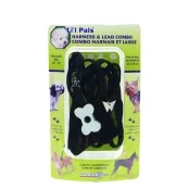 Нейлоновая шлея Coastal Bone Combo для собак, черная, 0.8×25-35 см