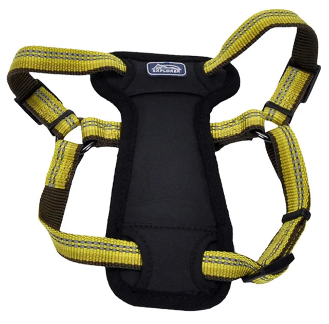Нейлоновая шлея Coastal K9 Explorer c нагрудником, для собак, желтый, 2.5×50-75 см