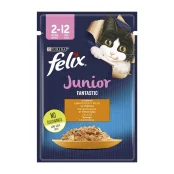 Вологий корм Purina Felix Fantastic Junior для кошенят, з куркою, 85 г