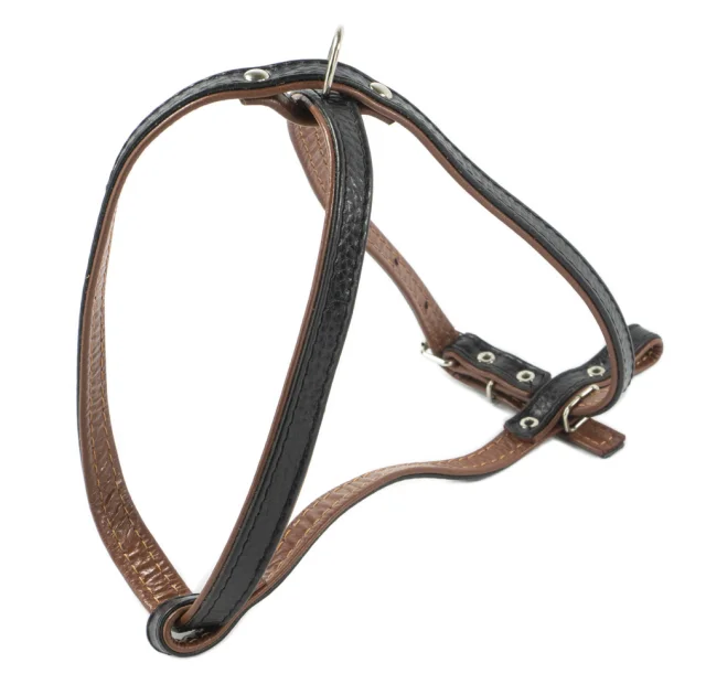 Шлейка Сristel универсальная, кожа, 15 мм, черно-коричевая