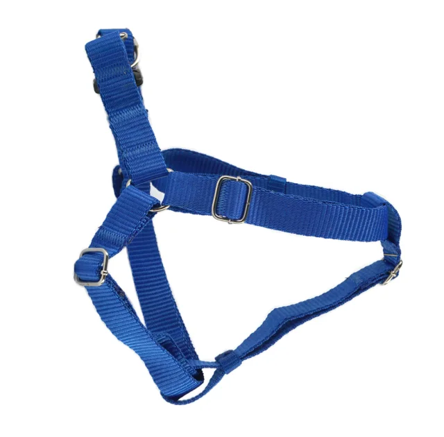 Шлейка Cristel для собак, 20 мм / 48-68 см / 48-68 см, нейлон с пластиковыми пряжками, прошитая, синяя