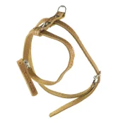 Шлейка Cristel для собак, кожа зенит, лакированная, прошитая, 10 мм / 29-35 см / 37-47 см, рыжий