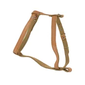 Шлейка Cristel для собак, кожа зенит, лакированная, прошитая, 18 мм / 40-50 см / 50-60 см, рыжий