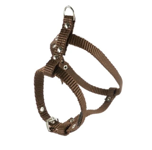 Шлейка Cristel для собак, нейлон, 13 мм / 20-25 см / 34-40 см, коричневый