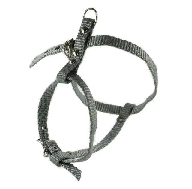 Шлейка Cristel для собак, нейлон, 13 мм / 20-25 см / 34-40 см, серый