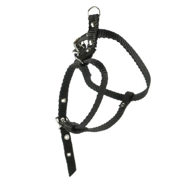 Шлейка Cristel для собак, нейлон, 13 мм / 20-25 см / 34-40 см, чёрный