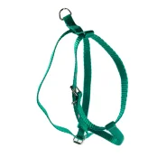 Шлейка Cristel для собак, нейлон, 15 мм / 24-34 см / 45-55 см, зелёный