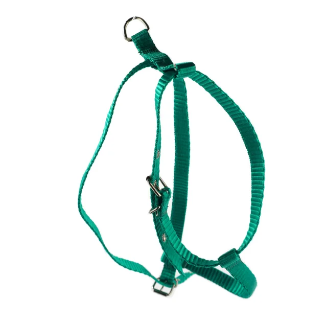 Шлейка Cristel для собак, нейлон, 15 мм / 24-34 см / 45-55 см, зелёный