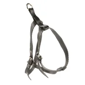 Шлейка Cristel для собак, нейлон, 15 мм / 24-34 см / 45-55 см, серый