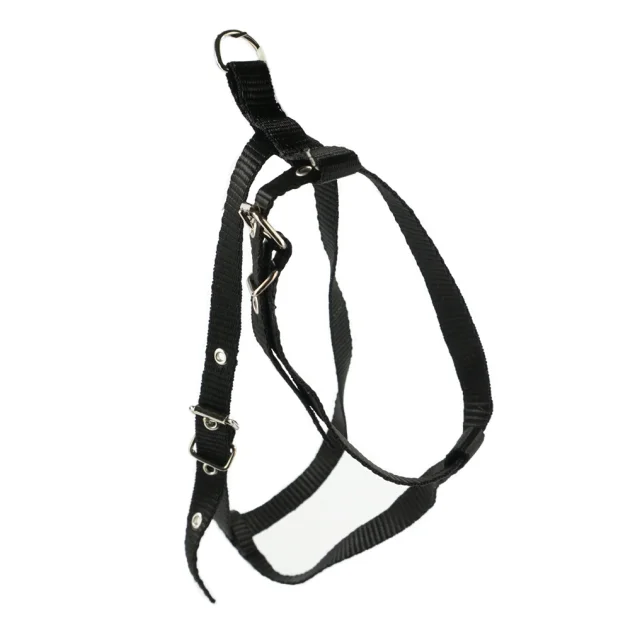 Шлейка Cristel для собак, нейлон, 15 мм / 24-34 см / 45-55 см, чёрный