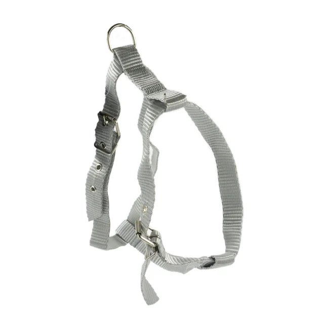 Шлейка Cristel для собак, нейлон, 20 мм / 32-38 см / 50-60 см, серая