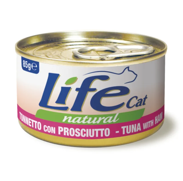 Консерва LifeCat Tuna With Ham для котів від 6 місяців, з тунцем та курячою шинкою, 85 г