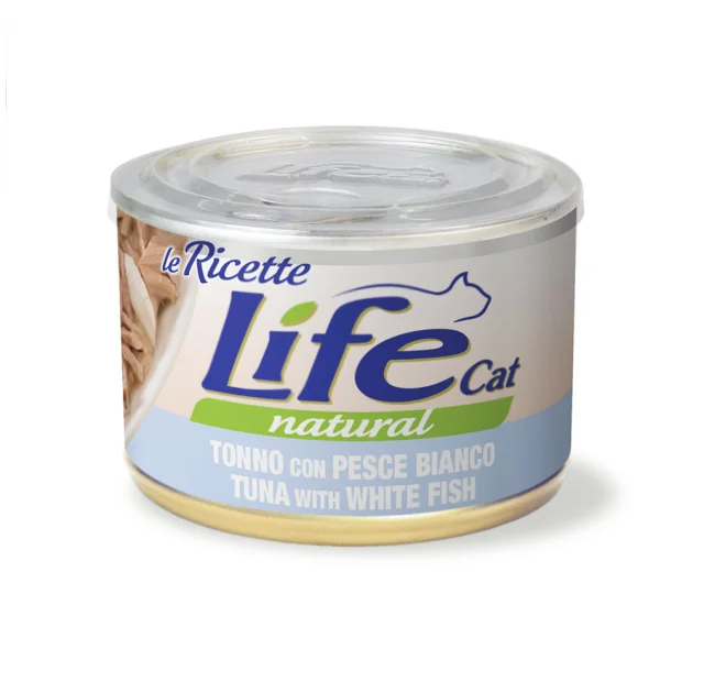 Консерва LifeCat Tuna With White Fish для котів від 6 місяців, з тунцем та білою рибою, 150 г