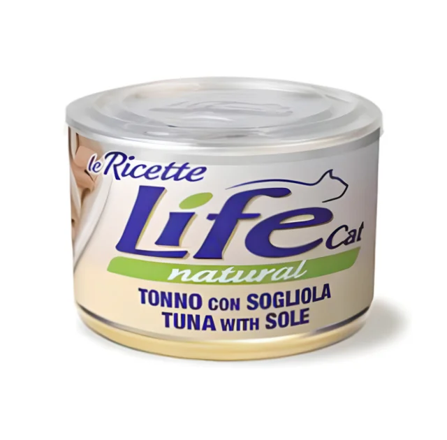 Консерва LifeCat Tuna With Sole для котів від 6 місяців, з тунцем та камбалою, 150 г