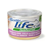 Консерва LifeCat Chicken With Ham для котів від 6 місяців, курятина з шинкою та стручковою квасолею, 150 г