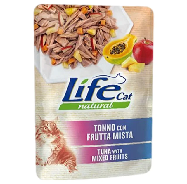 Вологий корм LifeCat Tuna With Fruit Mix для котів для котів від 6 місяців, з тунцем та фруктовим міксом, 70 г