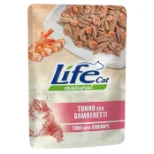 Вологий корм LifeCat Tuna Shrimps для котів від 6 місяців, з тунцем та креветками, 70 г