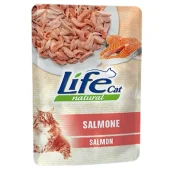 Вологий корм LifeCat Salmon для котів від 6 місяців, з лососем, 70 г