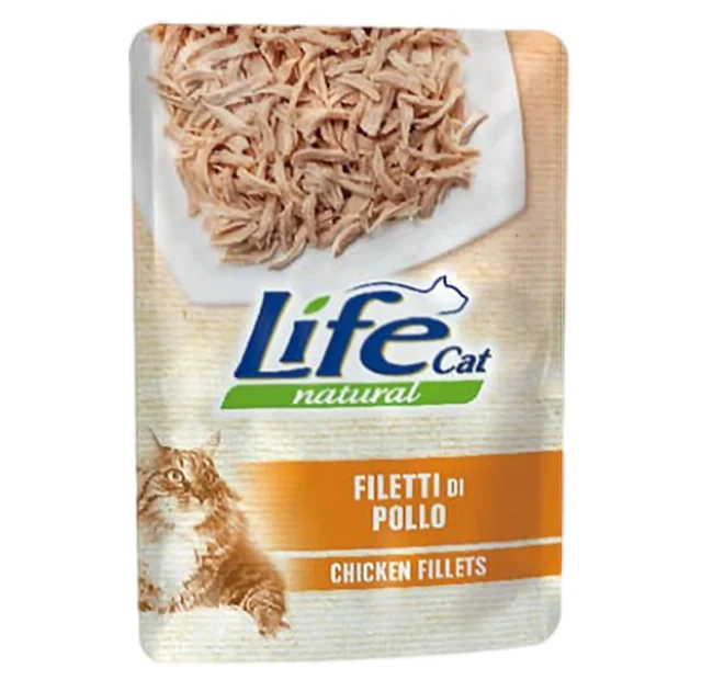 Вологий корм LifeCat Chicken для котів від 6 місяців, з курячим філе, 70 г