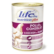 Консерва LifeDog Nutrition Plus Chicken With Rabbit для собак от 6 месяцев, с курицей и кроликом, 400 г