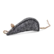 Игрушка Природа Шустрик для кошек, мышка серая, войлок, 10×4 см