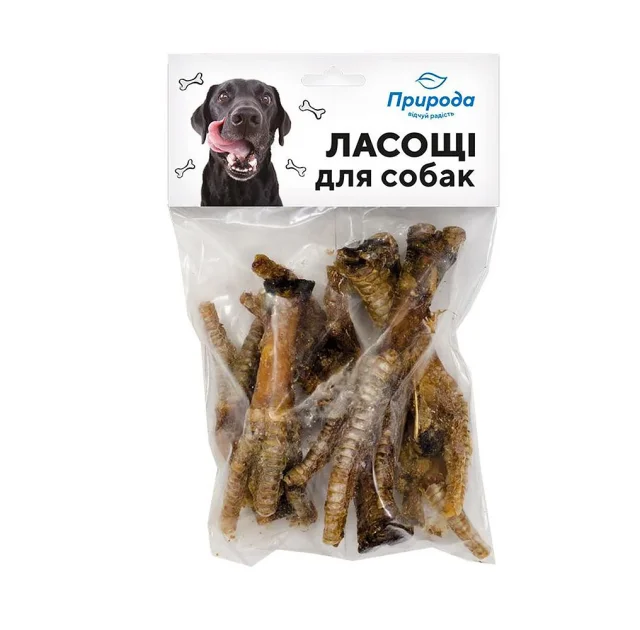 Ласощі Природа для собак, лапки курячі, 100 г