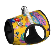 Шлея Waudog Clothes c QR-паспортом для собак, мягкая, рисунок "Рик и Морти 3", размер ХS4, 36-39/26-28 cм