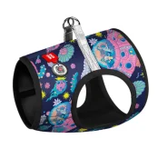 Шлея Waudog Clothes c QR-паспортом для собак, мягкая, рисунок "Рик и Морти 1", размер S2, 46-50/43-45 cм