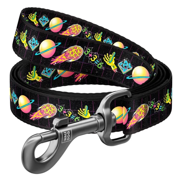 Поводок Waudog Nylon для собак, рисунок "Рик и Морти 3", нейлоновый, размер S, 15 мм, 122 см