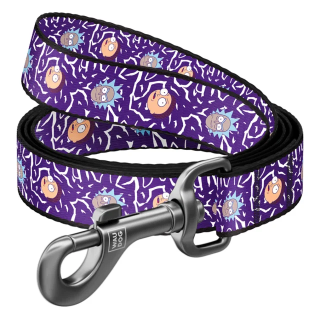 Поводок Waudog Nylon для собак, рисунок "Рик и Морти 2", нейлоновый, размер M, 20 мм, 122 см