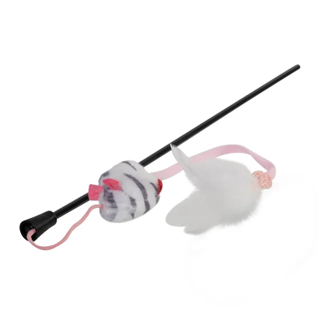 Игрушка GiGwi Teaser Дразнилка на стеке с мышкой со звуковым эффектом, для кошек, 51 см