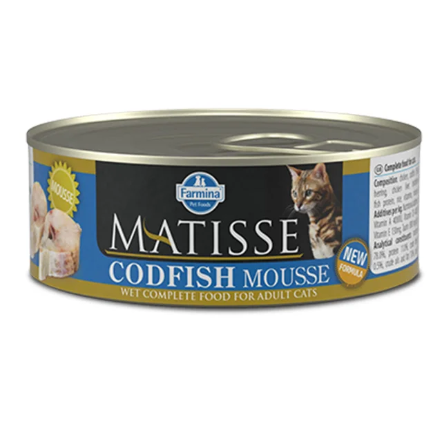 Вологий корм Farmina Matisse Cat Mousse Codfish для дорослих котів, з тріскою, 85 г