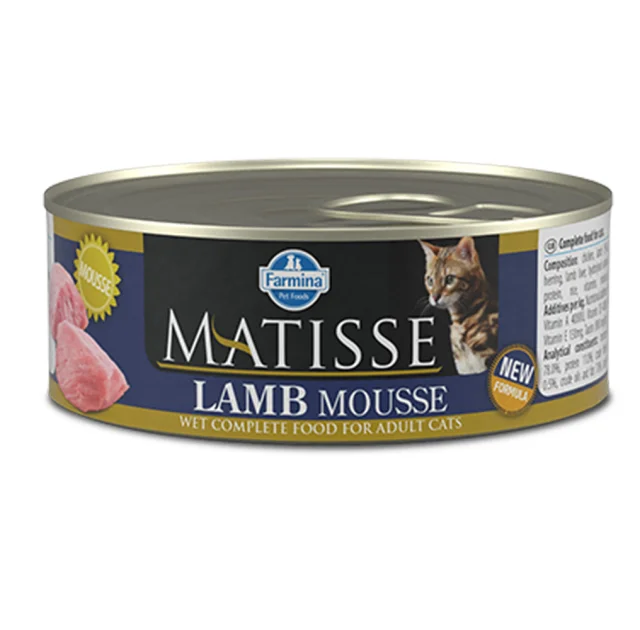 Вологий корм Farmina Matisse Cat Mousse Lamb для дорослих котів, з ягням, 85 г