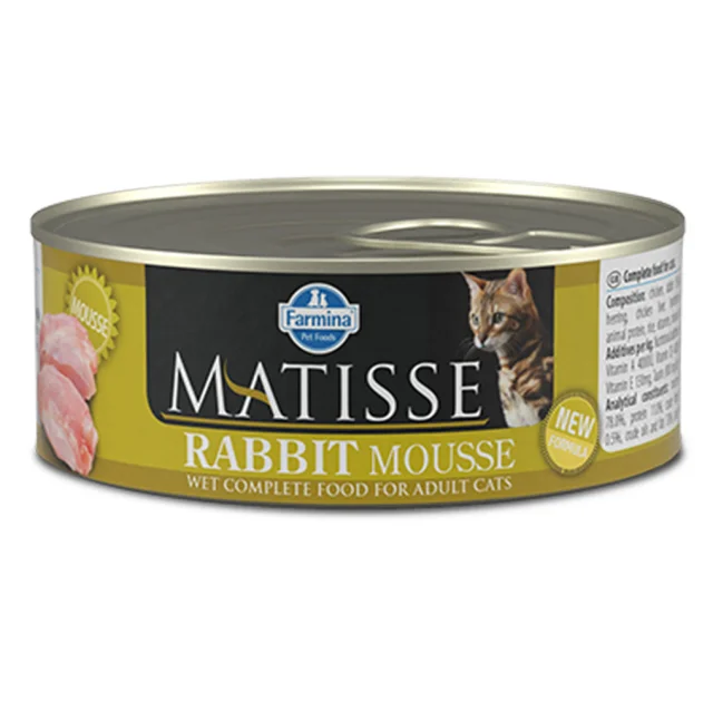 Вологий корм Farmina Matisse Cat Mousse Rabbit для дорослих котів, з кроликом, 85 г