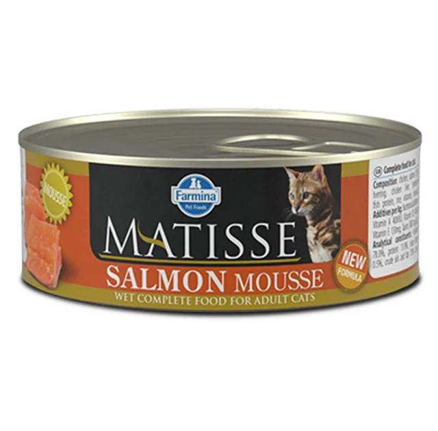 Вологий корм Farmina Matisse Cat Mousse Salmon для дорослих котів, з лососем, 85 г