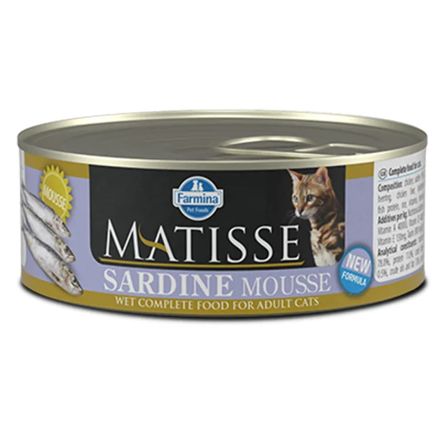 Вологий корм Farmina Matisse Cat Mousse Sardine для дорослих котів, з сардиною, 85 г