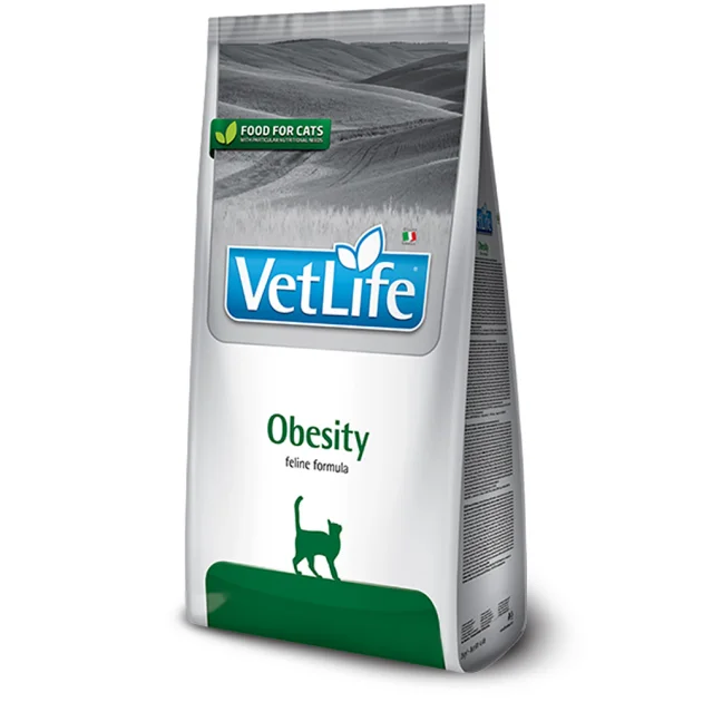Сухий корм Farmina Vet Life Obesity для котів, дієтичне харчування для зниження зайвої ваги, 400 г