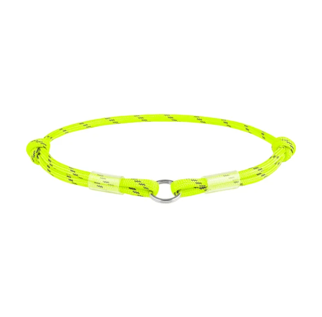Шнурок для адресника Waudog Smart ID из паракорда, светоотражающий, размер S, 4 мм/25-45 см, жёлтый