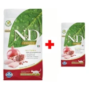 Беззерновий сухий корм Farmina N&D для стерилізованих дорослих котів, курка з гранатом, 10 + 1.5 кг у подарунок