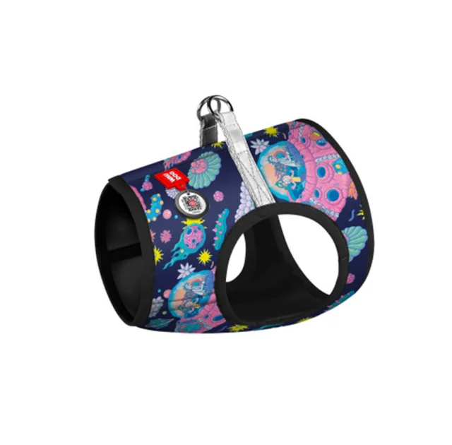 Шлея Waudog Clothes c QR-паспортом для собак, мягкая, рисунок "Рик и Морти 1", размер ХS1, 24-27/18-20 см