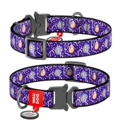 Ошейник Waudog Nylon c QR-паспортом для собак, рисунок "Рик и Морти 2", нейлон/металл, размер M, 20 мм/24-40 см