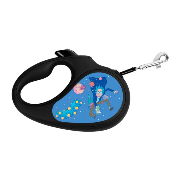 Поводок-рулетка Waudog R-leash для собак, рисунок "Рик и Морти 3", L, до 50 кг, 5 м, лента, чёрный