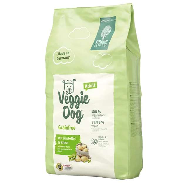 Сухий корм Green Petfood VeggieDog Grainfree Adult Potato&Pea для дорослих собак, картопля з горохом, 900 г