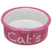 Миска Trixie Ceramic Bowl для кошек, диаметр 12 см, 300 мл, розовая/светло-серая