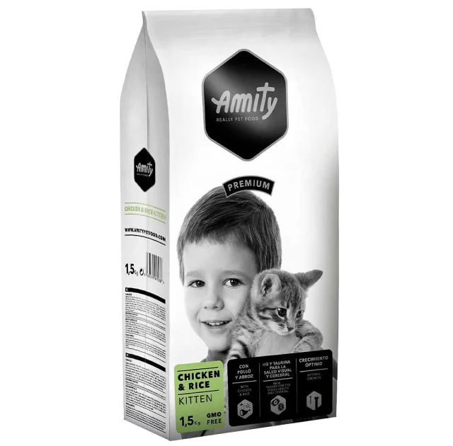 Сухий корм Amity Premium Chicken&Rice Kitten для кошенят, з куркою та рисом, 1.5 кг