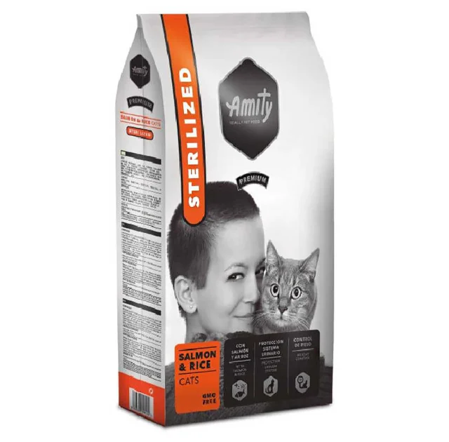 Сухий корм Amity Premium Salmon&Rice Sterilized Cats для стерилізованих котів, з лососем та рисом, 500 г