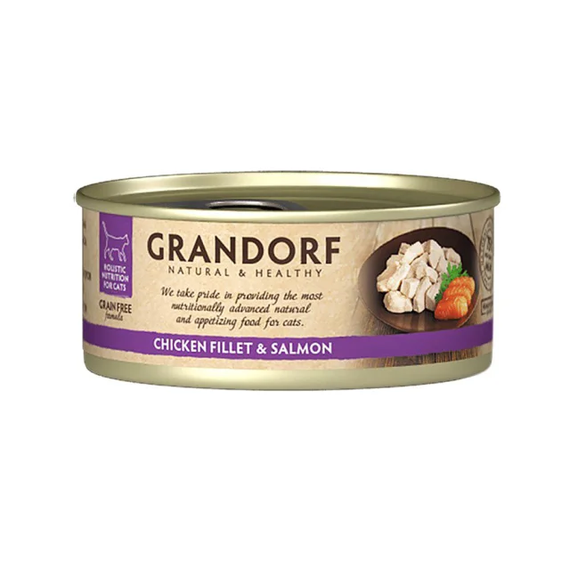 Консерви Grandorf Chicken Breast&Salmon для котів, куряча грудка з лососем, 70 г
