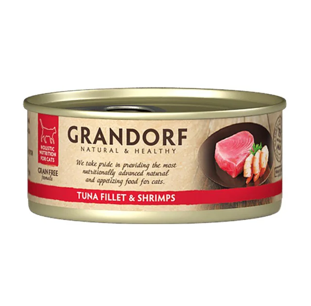 Консервы Grandorf Tuna Fillet&Shrimps для кошек, филе тунца с креветками, 70 г