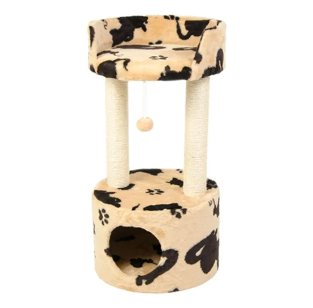 Когтеточка Природа Башня, для кошек, жаккард, 75×38×38 см