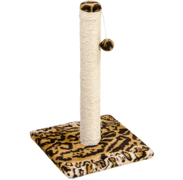 Когтеточка Природа Д00 столбик для кошек, жаккард, 53 см